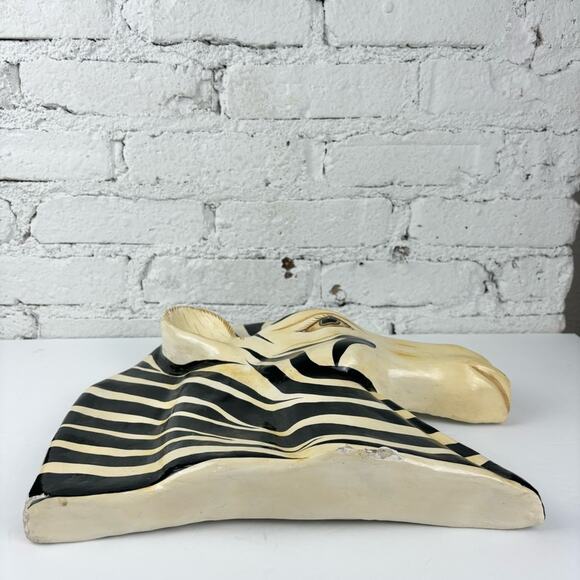 Zebra Paper Mache Wall Art - Picture 3 of 7